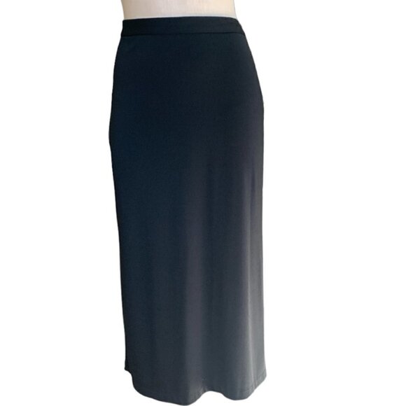 Ann Taylor Midi Skirt Sz 4P Black #81J - Picture 2 of 7